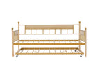 Daybed sofa bed metal framed with trundle twin size  golden 77'' L x 40.6'' W x 14.5''H