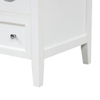 24" Bathroom Vanity with Sink, Bathroom Vanity Cabinet with One Drawer and Doors, Adjustable Shelf, Solid Wood and MDF, White