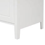 24" Bathroom Vanity with Sink, Bathroom Vanity Cabinet with Two Drawers and Door, Adjustable Shelf, Solid Wood and MDF, White