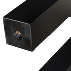 Rustic Console Table, Hidden Drawer, Side Power Outlet, Entryway Table, Black