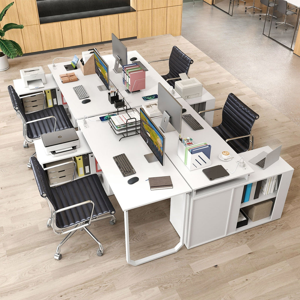 55 Inch Reversible L Shaped Desk with 3 Drawers Home Office Desk with Adjustable Shelf