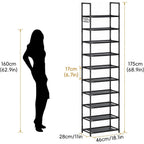 Simple Storage Cabinet Single Row Shoe Rack Black Entrance With Hook