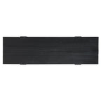Rustic Console Table, Hidden Drawer, Side Power Outlet, Entryway Table, Black