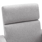 Modern Upholstered Rocker Nursery Chair Plush Seating Glider Swivel Recliner Chair Gray