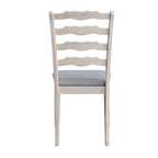 ACTU Farmhouse Dining Table Set with Upholstered Chairs for 4–6