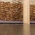 Burnt Orange Taber Medallion Washable Area Rug