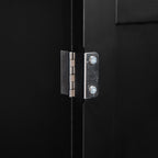 Tall Storage Cabinet with Two Drawers for Bathroom/Office, Black