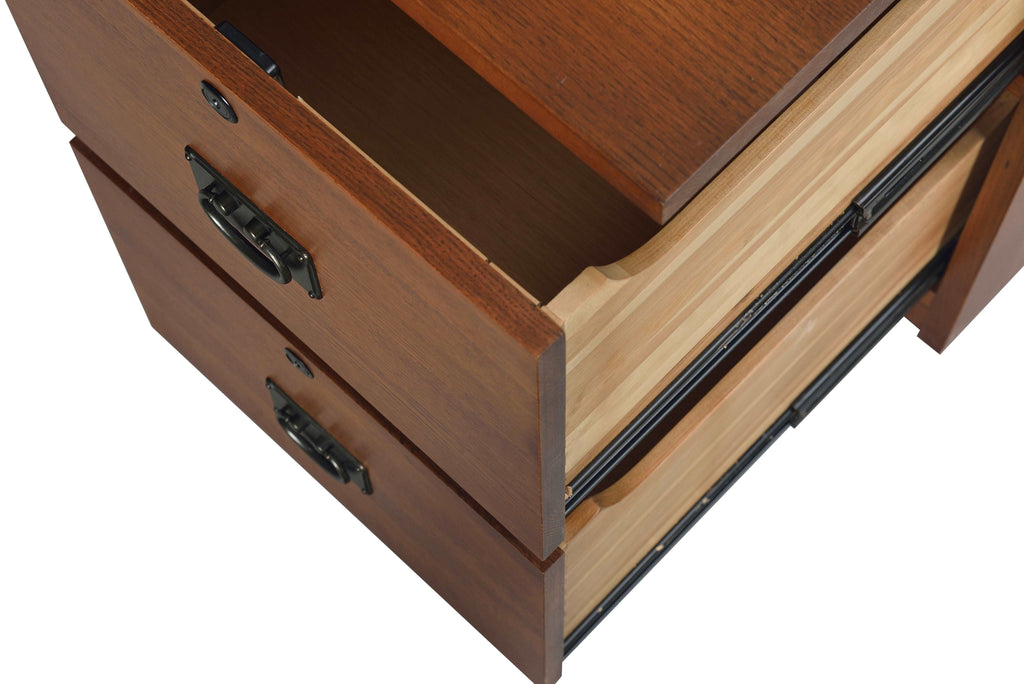 Mission Oak 2-Drawer File Cabinet w/ Writing Tray – MC