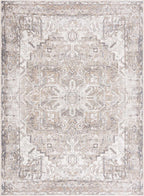 Blue Brown Hera Washable area rug