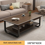Modern minimalist coffee table, small apartment, living room, sofa, nearby balcony, tea table, rental room, rectangular tea tabl