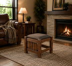 Mission Oak Footstool - Wide Spindles (2 Colors Available)