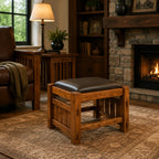Mission Oak Footstool - Wide Spindles (2 Colors Available)