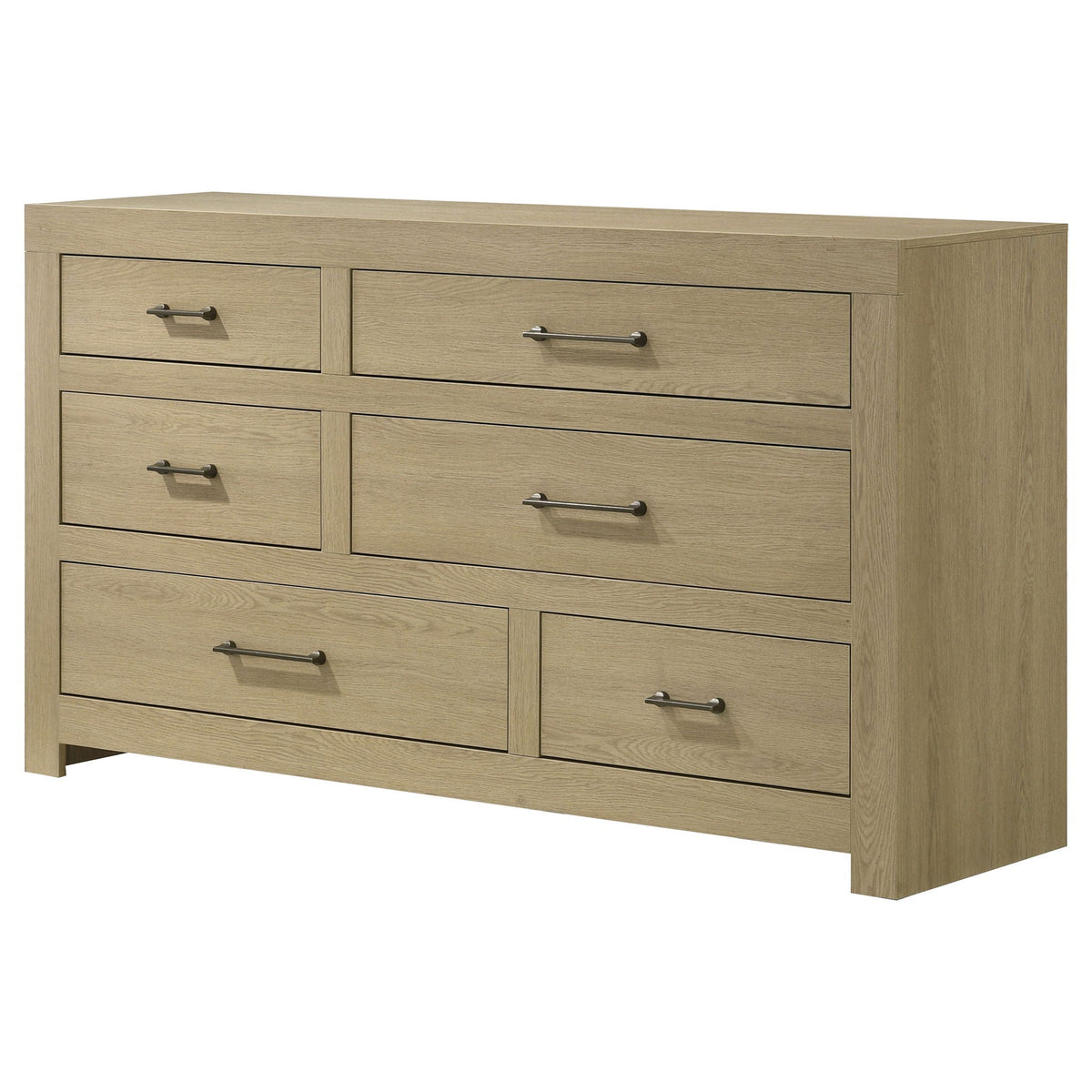 Hendricks 6-drawer Bedroom Dresser Storage Cabinet Light Oak