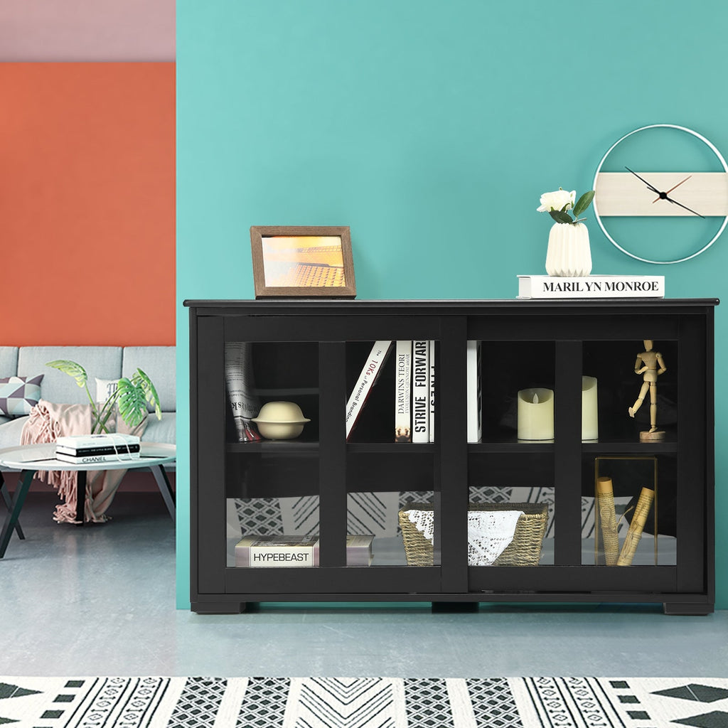 Sideboard Buffet Cupboard Storage Cabinet with Sliding Door
