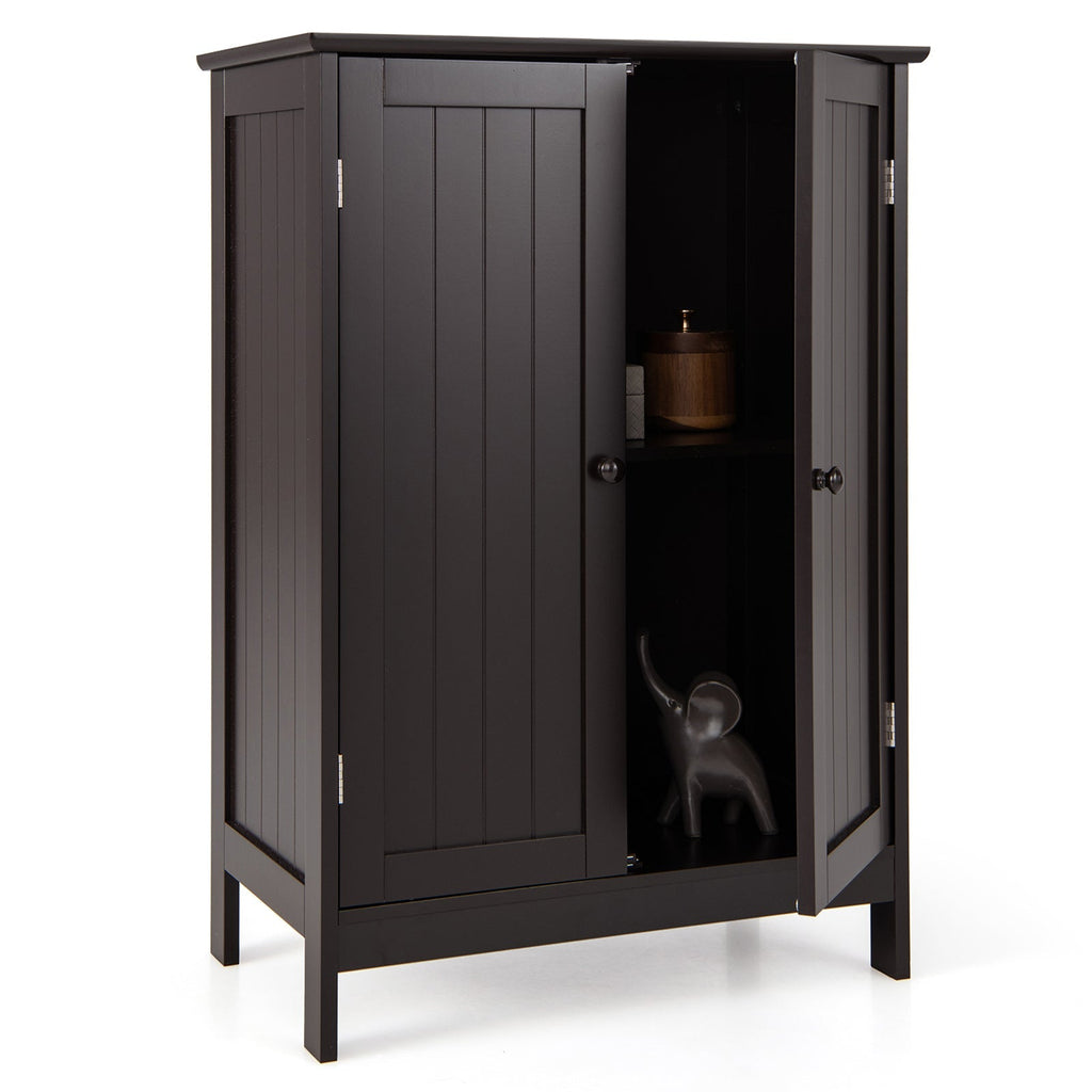 Bathroom Floor Storage Double Door Cupboard Cabinet