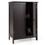 Bathroom Floor Storage Double Door Cupboard Cabinet