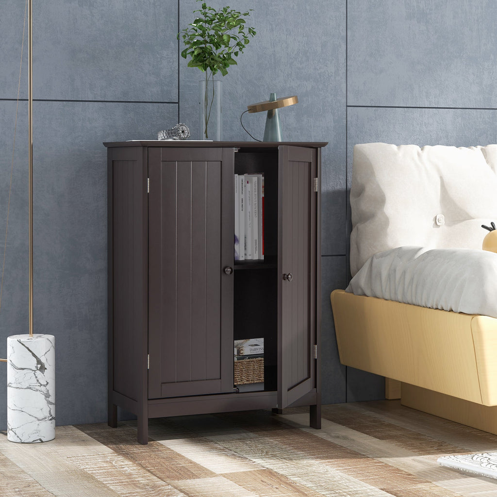 Bathroom Floor Storage Double Door Cupboard Cabinet