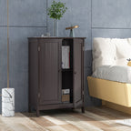 Bathroom Floor Storage Double Door Cupboard Cabinet