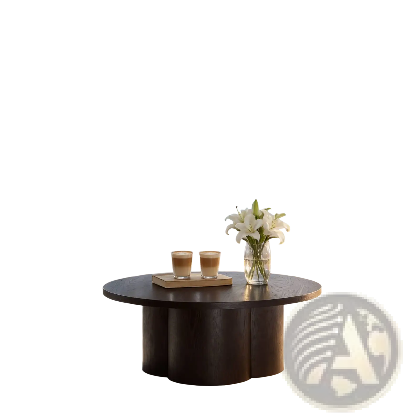 Round Coffee Table Modern Accent Tea Table For Bedroom Living Room Office Apartment